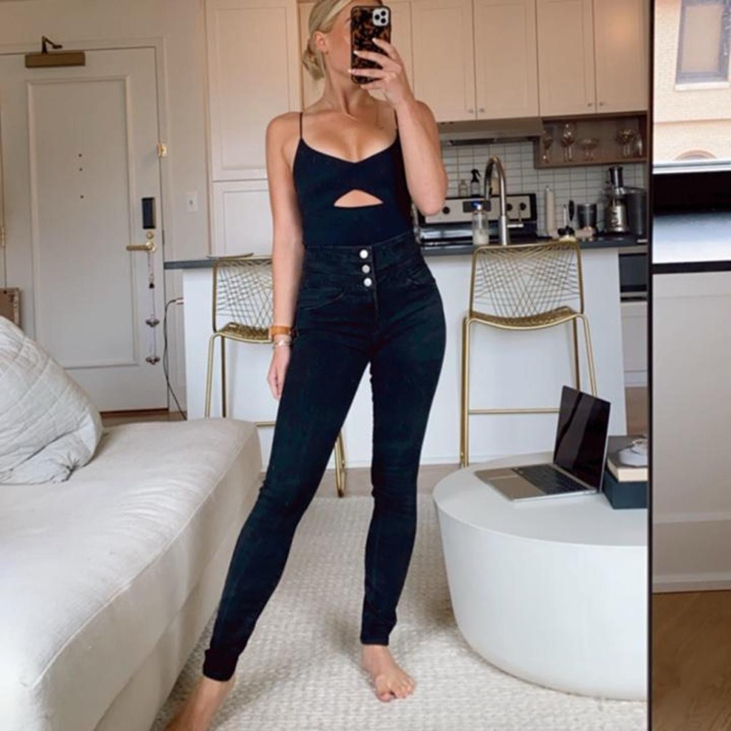J Brand Annalie Jeans In Black Denim Size 23